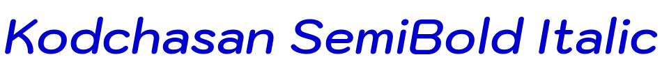 Kodchasan SemiBold Italic fuente